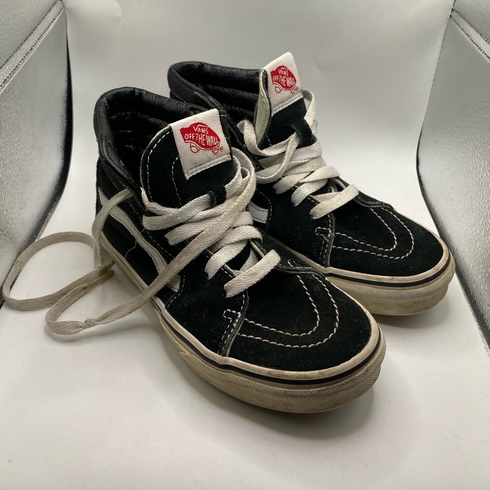 Unisex Youth High Top Old School Black And White Vans Off The Wall Sneaker Shoes